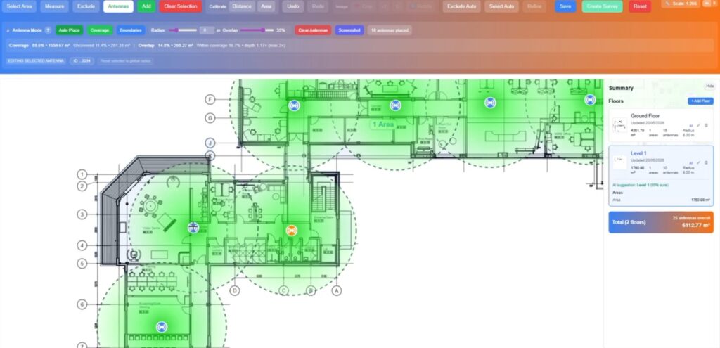 UCtel mobile signal booster analysis and proposed design for commercial building connectivity