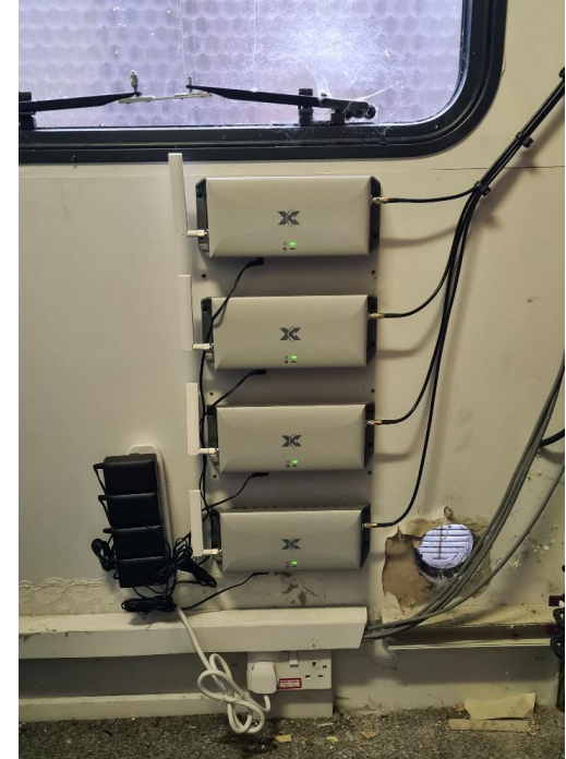 Flamingo Flowers 6 Booster units mounted on a wall at Flamingo Flowers